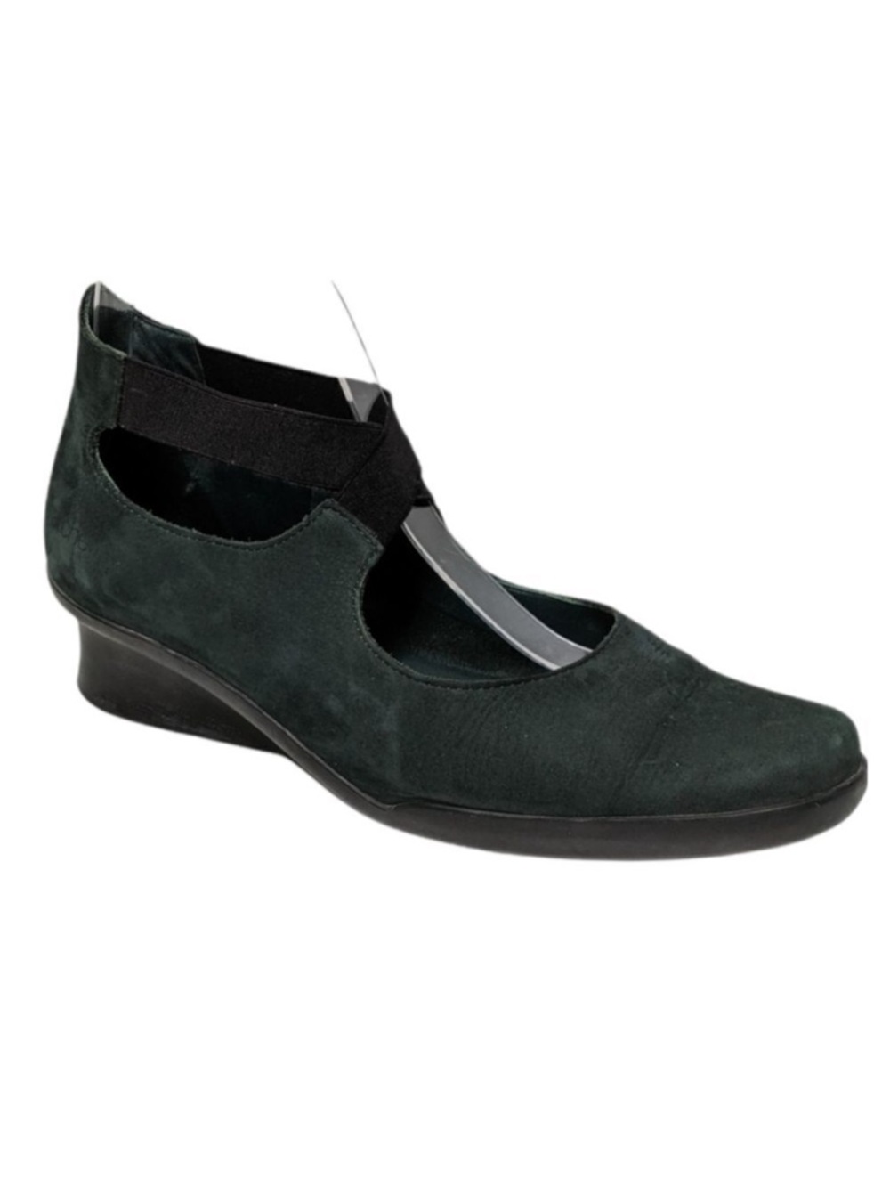 ARCHE Green Leather Cross Strap Wedge Heels 39